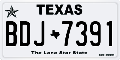 TX license plate BDJ7391