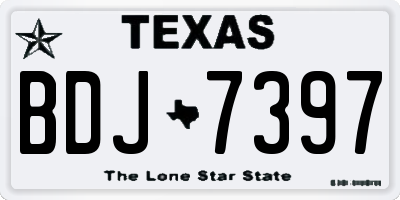 TX license plate BDJ7397