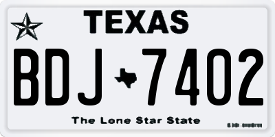 TX license plate BDJ7402