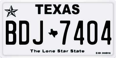 TX license plate BDJ7404