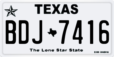 TX license plate BDJ7416