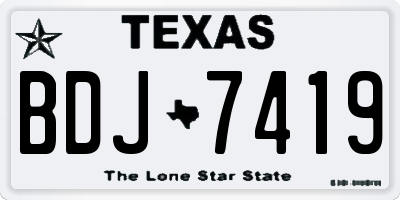 TX license plate BDJ7419