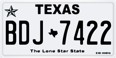 TX license plate BDJ7422