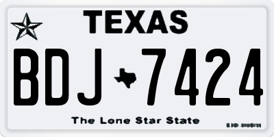 TX license plate BDJ7424