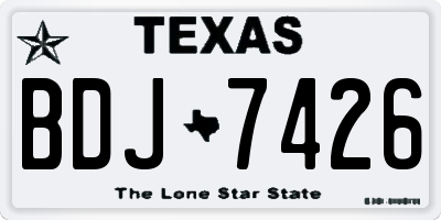 TX license plate BDJ7426
