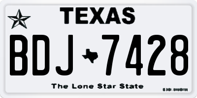 TX license plate BDJ7428