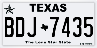 TX license plate BDJ7435
