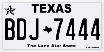 TX license plate BDJ7444