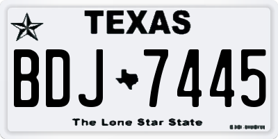 TX license plate BDJ7445