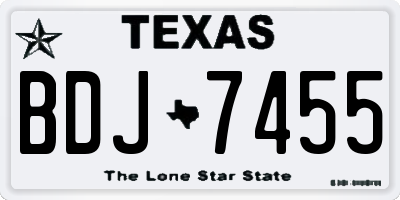 TX license plate BDJ7455