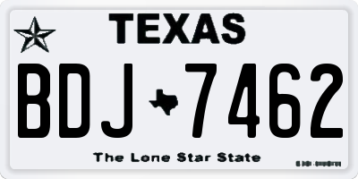 TX license plate BDJ7462