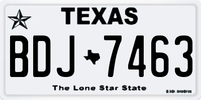 TX license plate BDJ7463