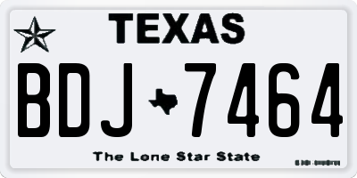 TX license plate BDJ7464