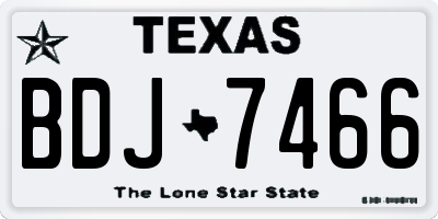 TX license plate BDJ7466