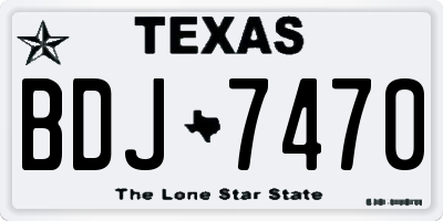 TX license plate BDJ7470