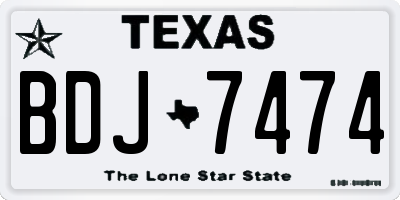 TX license plate BDJ7474