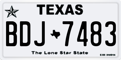 TX license plate BDJ7483