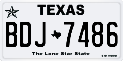 TX license plate BDJ7486