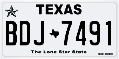 TX license plate BDJ7491