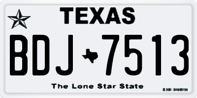 TX license plate BDJ7513