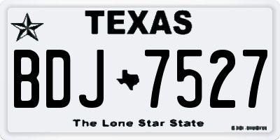 TX license plate BDJ7527