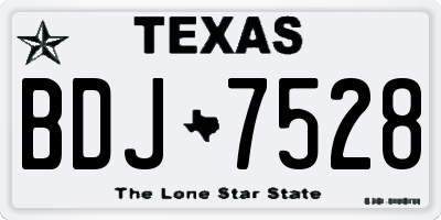 TX license plate BDJ7528