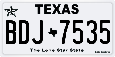 TX license plate BDJ7535