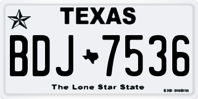 TX license plate BDJ7536