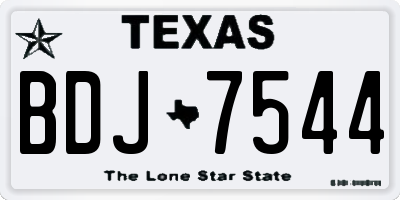 TX license plate BDJ7544