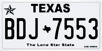 TX license plate BDJ7553