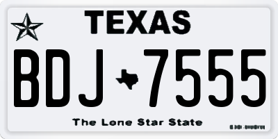 TX license plate BDJ7555