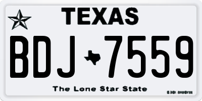 TX license plate BDJ7559