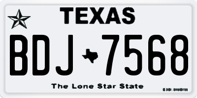 TX license plate BDJ7568