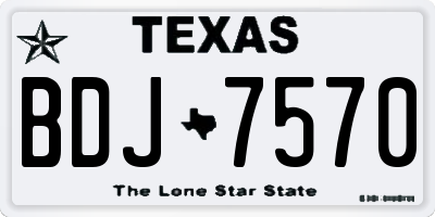 TX license plate BDJ7570