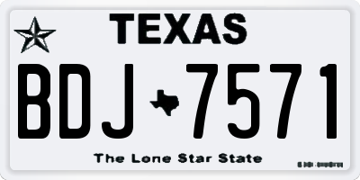 TX license plate BDJ7571