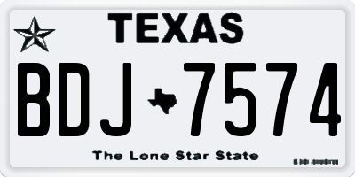 TX license plate BDJ7574