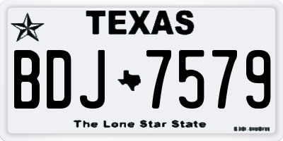 TX license plate BDJ7579