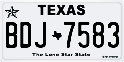 TX license plate BDJ7583