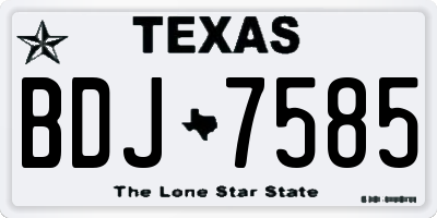 TX license plate BDJ7585