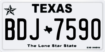 TX license plate BDJ7590