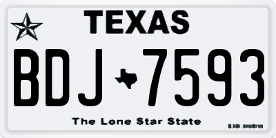 TX license plate BDJ7593