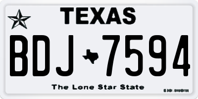 TX license plate BDJ7594