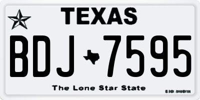 TX license plate BDJ7595