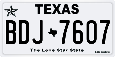 TX license plate BDJ7607