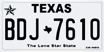 TX license plate BDJ7610