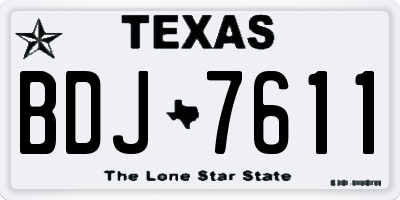 TX license plate BDJ7611