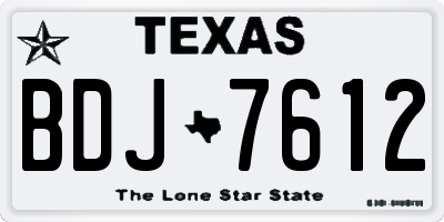 TX license plate BDJ7612