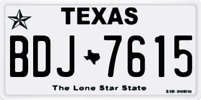 TX license plate BDJ7615
