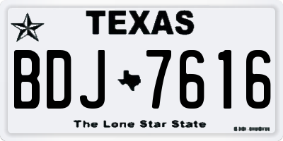 TX license plate BDJ7616