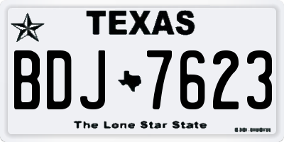 TX license plate BDJ7623